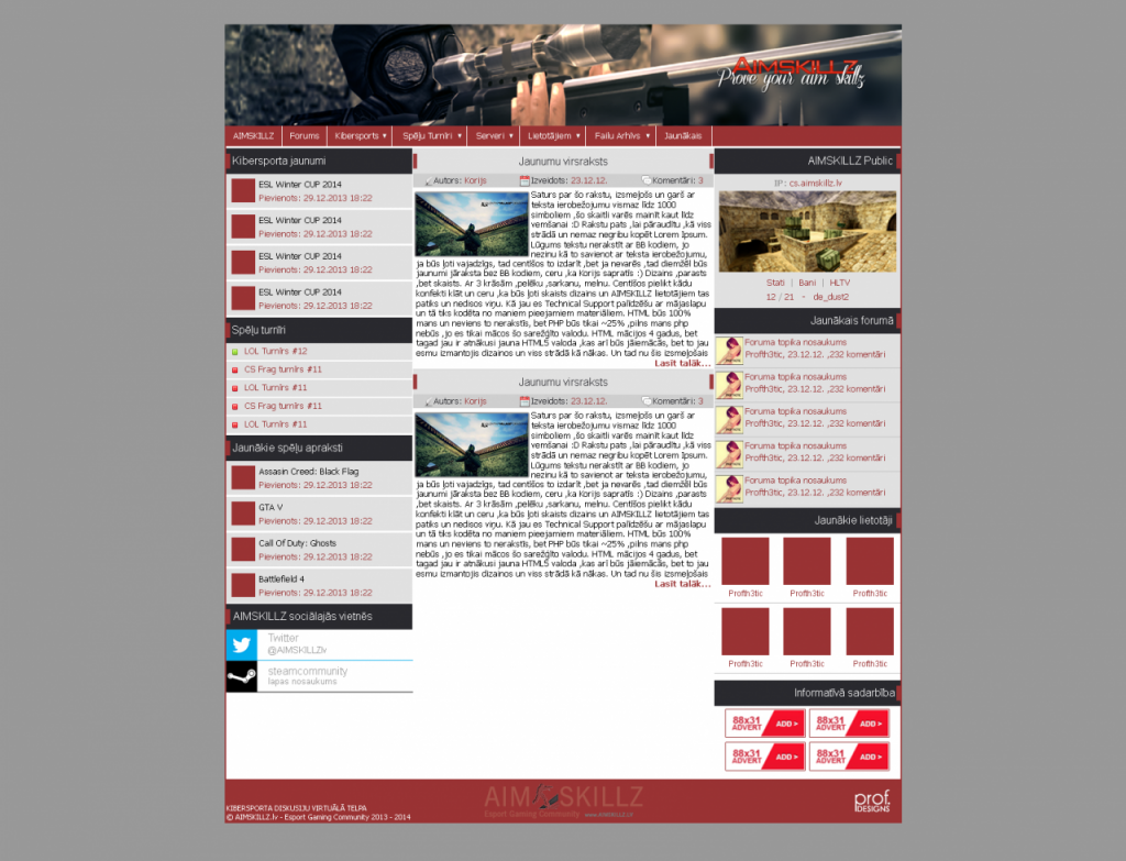 AIMSKILLZ website development