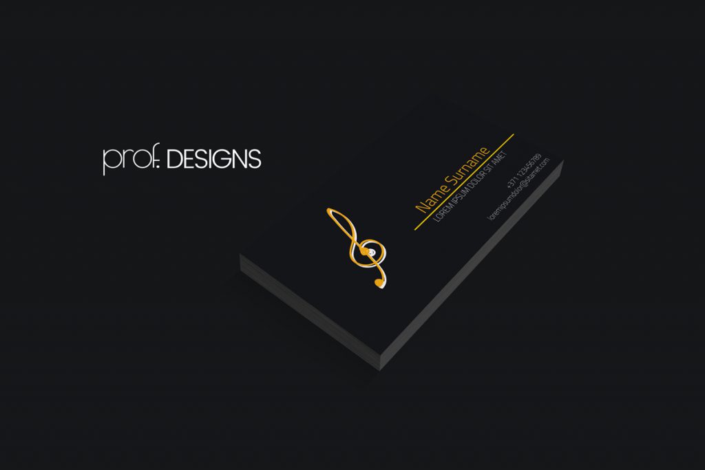 Business Card for Music Industry