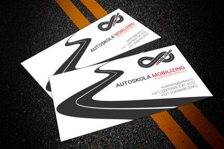 Business cards for driving school “Mobilizing”