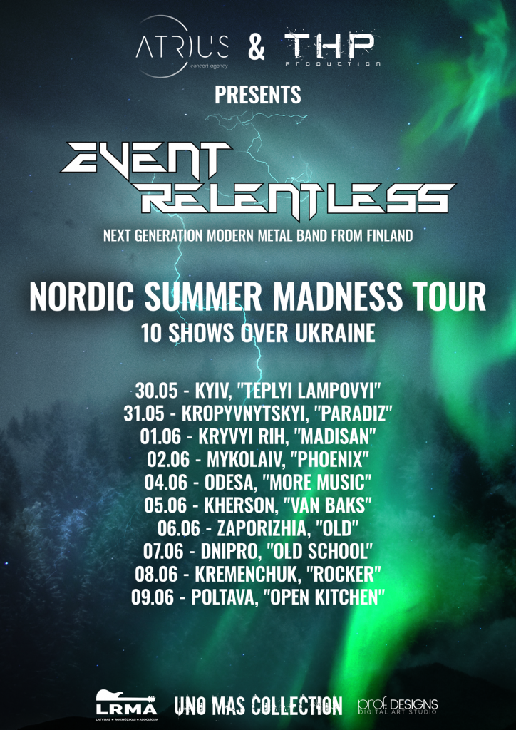 “Event Relentless” Ukraine tour poster